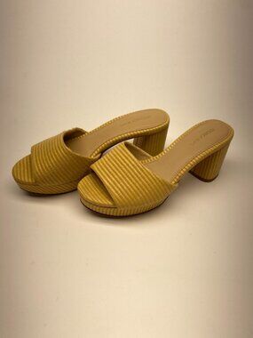 Veronica Beard Womens Dali Raffia Natural Platform Sandal Sz  7.5